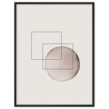 Minimalistisches Poster mit geometrischen Formen in sanften Farbtönen