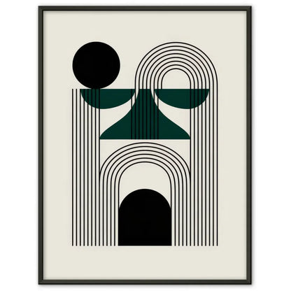 Abstraktes Poster mit geometrischen Formen für moderne Raumatmosphäre