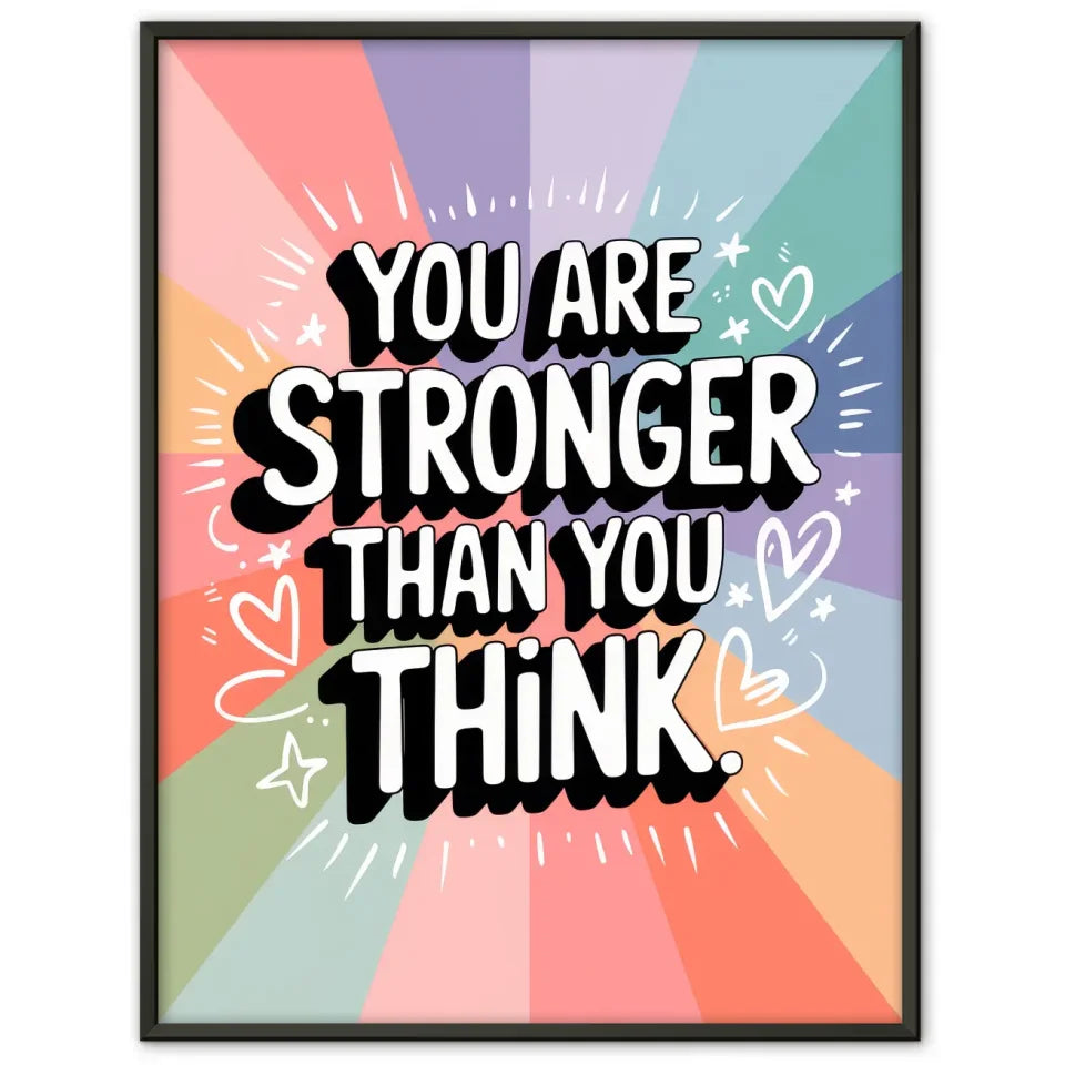 Motivierendes Poster mit Pastellfarben und inspirierendem Zitat