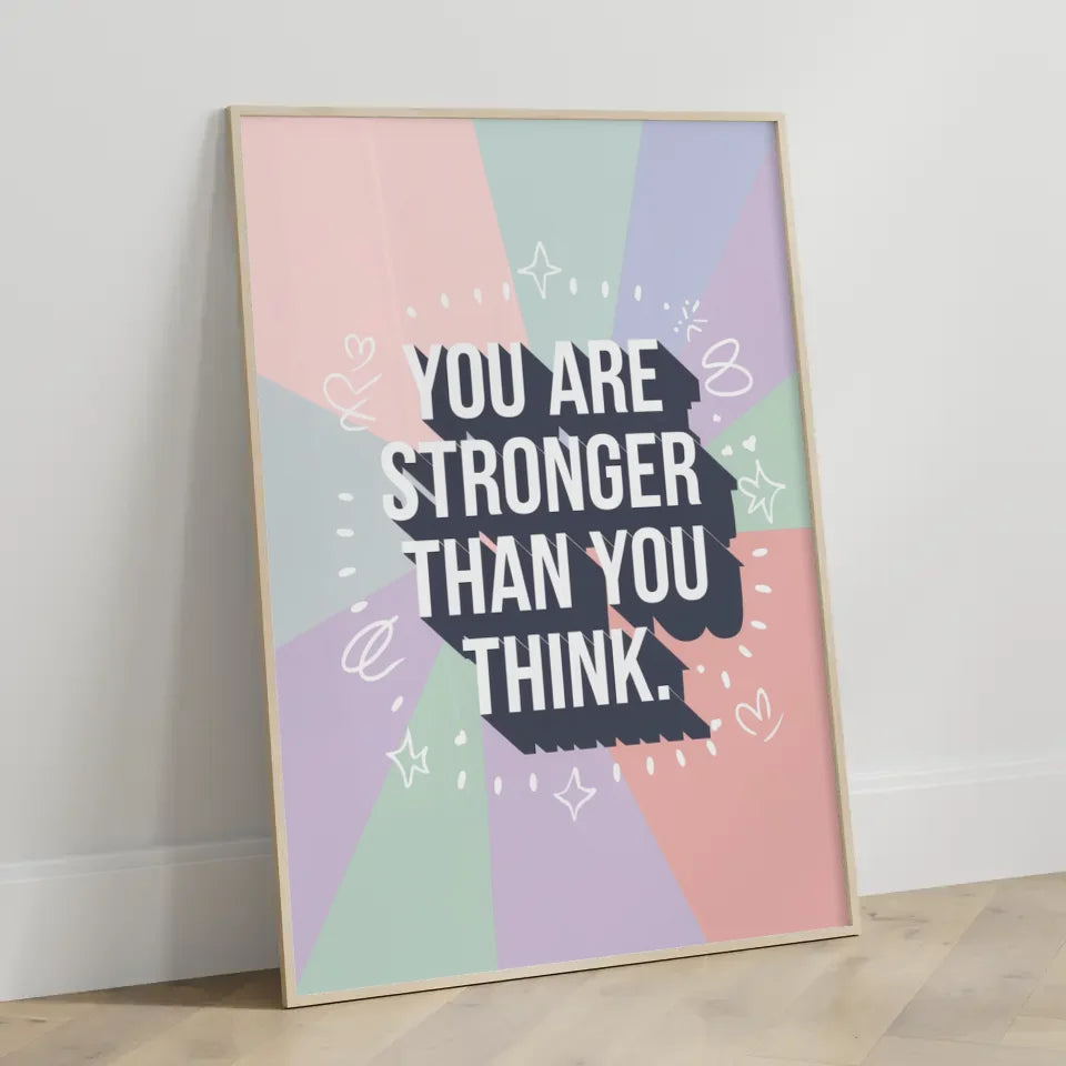 Inspirierender Poster mit Zitat in Pastell Farben für Motivation