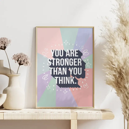 Inspirierender Poster mit Zitat in Pastell Farben für Motivation