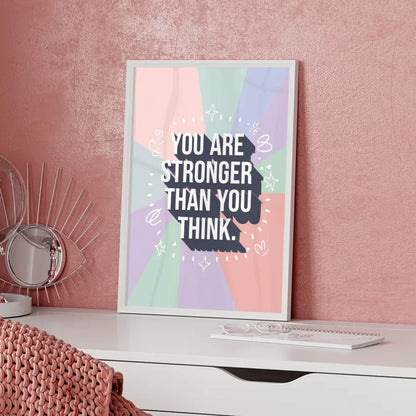 Inspirierender Poster mit Zitat in Pastell Farben für Motivation