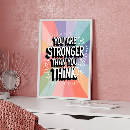 Motivierendes Poster mit Pastellfarben und inspirierendem Zitat