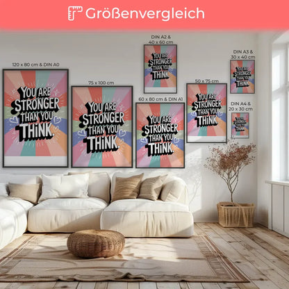 Motivierendes Poster mit elegantem Zitat in Pastellfarben gestalten