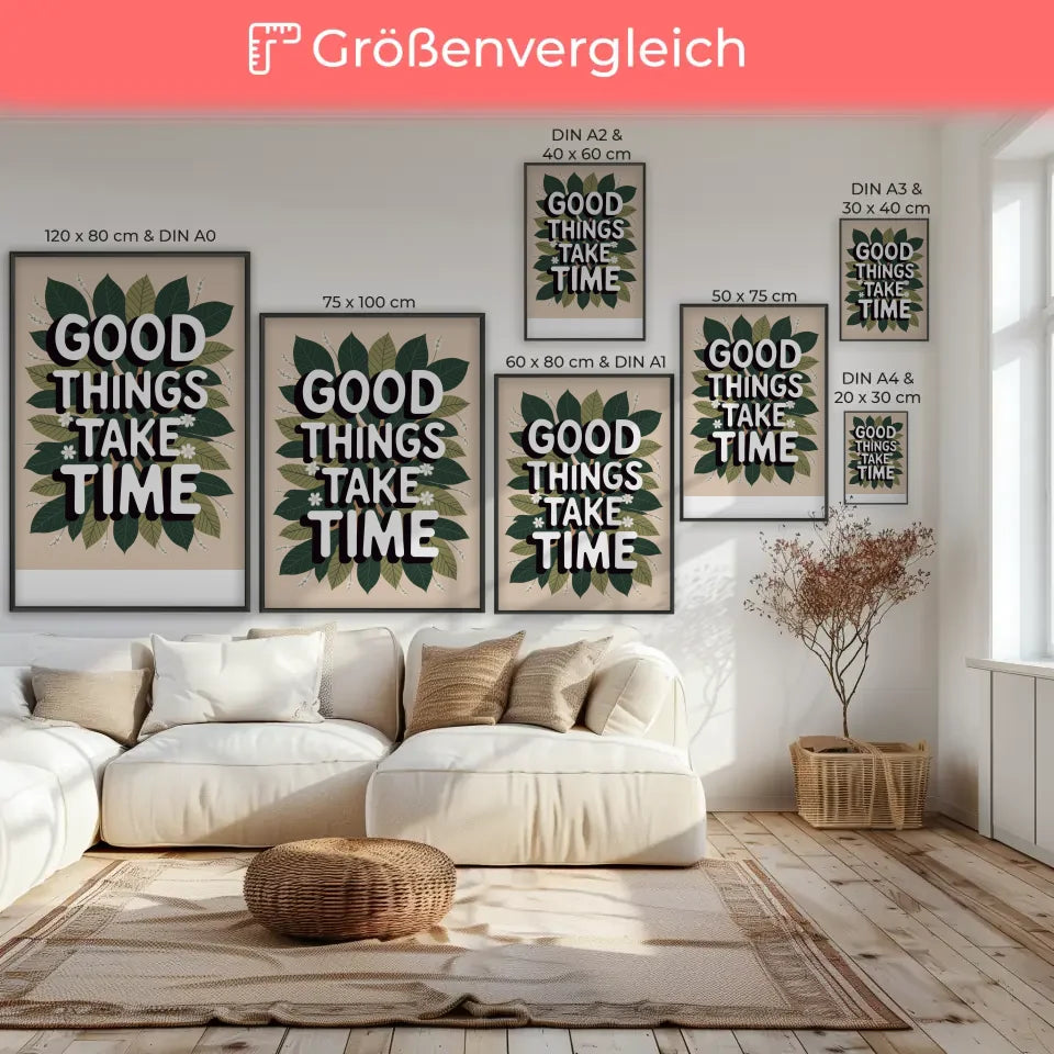 Inspirierendes Poster Mach mehr von dem was dich glücklich macht