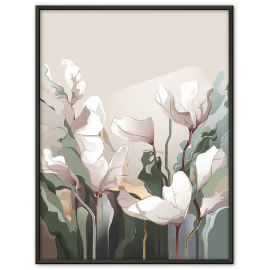 Abstraktes Poster mit geometrischem Design in Pastell und Gold 1