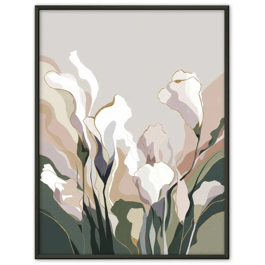 Kunstvolles Poster mit abstrakter menschlicher Figur in sanften Erdtönen 1