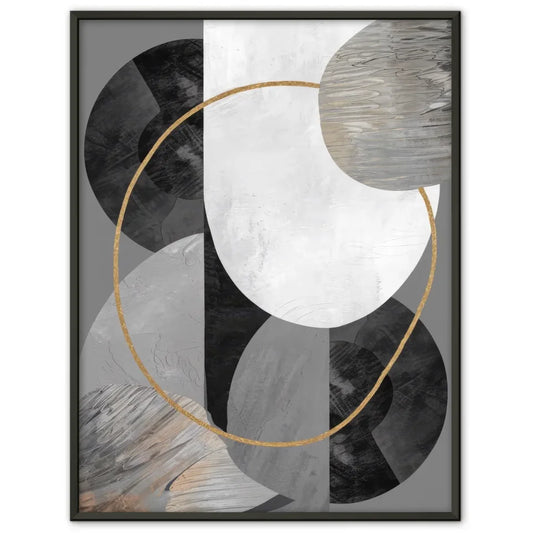 Kunstvolles Poster: Schwarzer Pinselstrich & Motto 'MIND OVER MATTER' 1