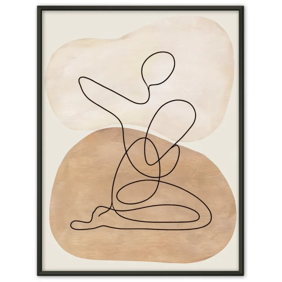 Künstlerisches Plakat: MIND OVER MATTER in schwarzem Pinselstrich 1