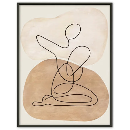 Künstlerisches Plakat: MIND OVER MATTER in schwarzem Pinselstrich 1