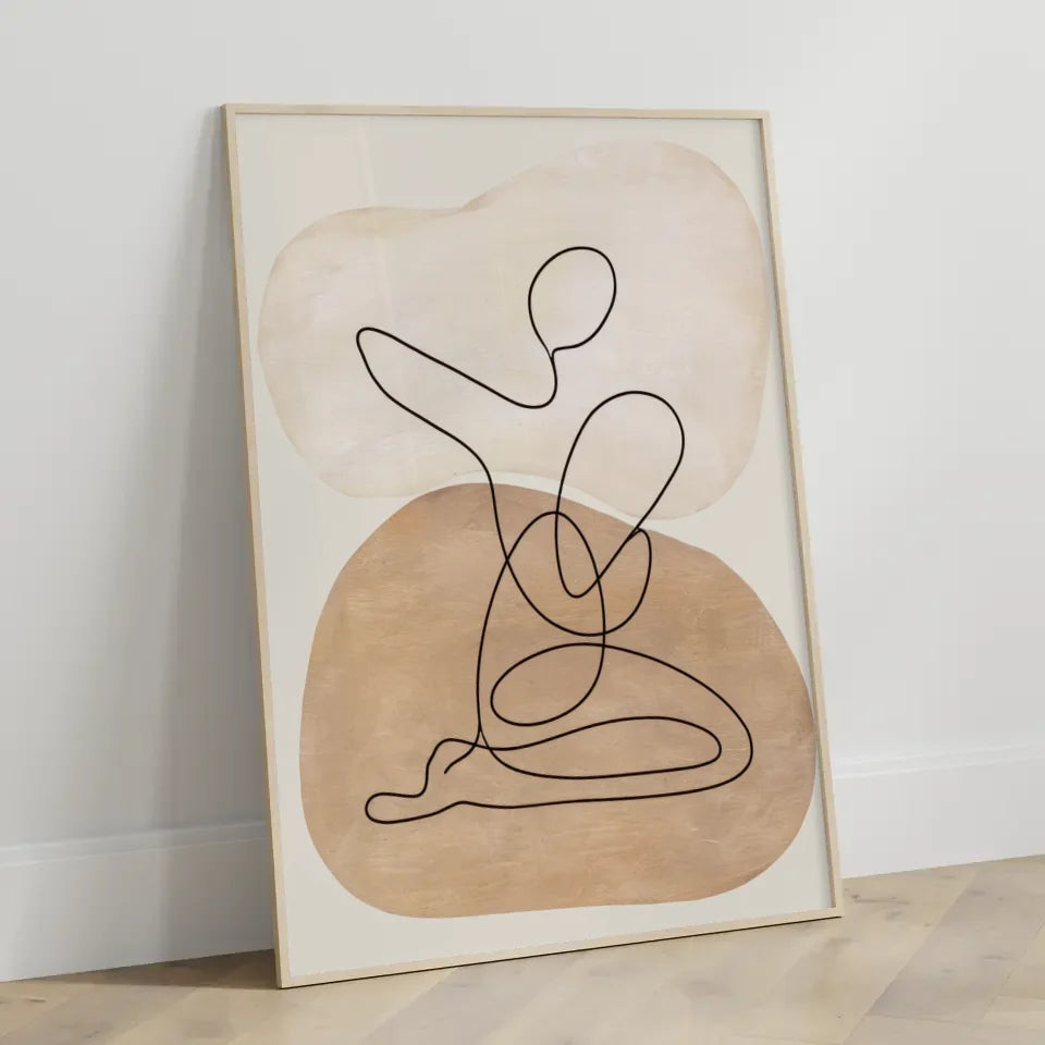 Künstlerisches Plakat: MIND OVER MATTER in schwarzem Pinselstrich 3