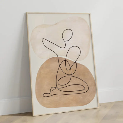 Künstlerisches Plakat: MIND OVER MATTER in schwarzem Pinselstrich 3