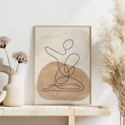 Künstlerisches Plakat: MIND OVER MATTER in schwarzem Pinselstrich 4