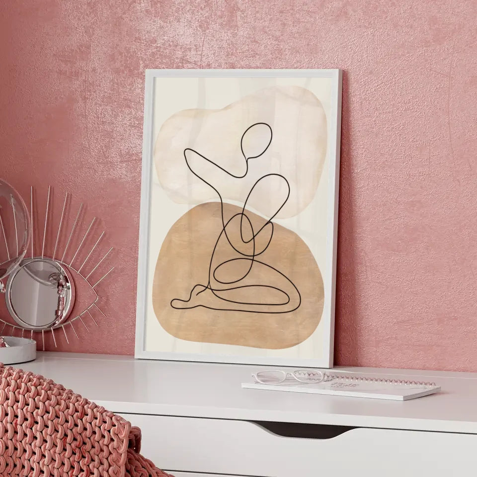 Künstlerisches Plakat: MIND OVER MATTER in schwarzem Pinselstrich 5