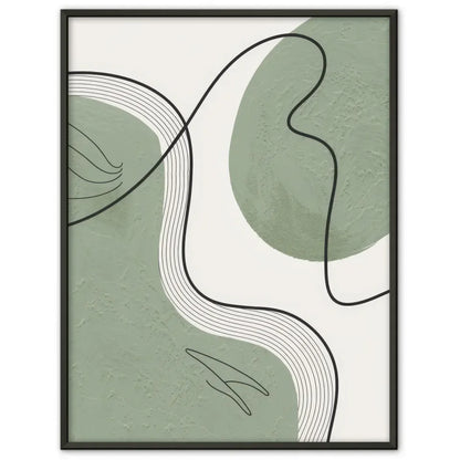 Abstraktes Boho Kunstwerk in Grün und Rot für kreative Wände 1