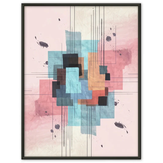 Inspirierendes Plakat für Raumgestaltung mit geometrischen Formen 1