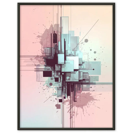 Minimalistisches Wohnposter in Grün und Schwarz 1