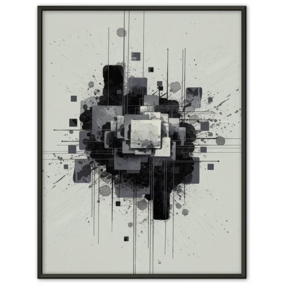 Geometrischer Bogen-Poster in Beige und Braun mit modernem Konzeptrahmen 1