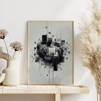 Geometrischer Bogen-Poster in Beige und Braun mit modernem Konzeptrahmen 4