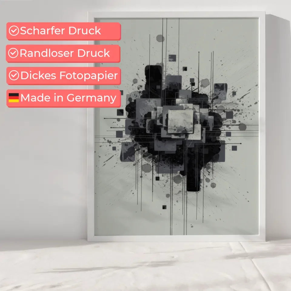 Geometrischer Bogen-Poster in Beige und Braun mit modernem Konzeptrahmen 6