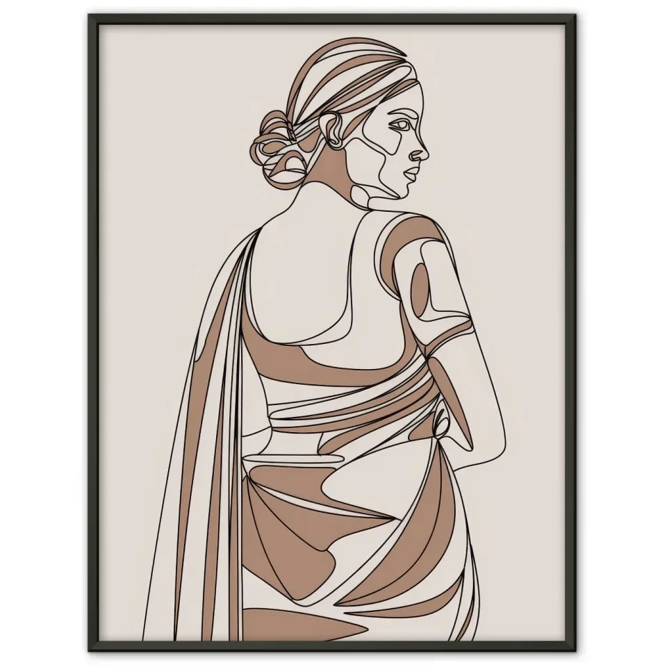 Vielseitiges Poster mit fließenden Farben in Weiß, Blau und Pfirsich 1