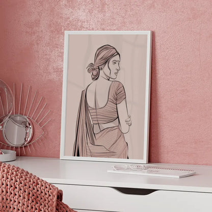 Kreatives Raumgestaltungsposter in fließenden Farben: Weiß, Blau, Pfirsich 5