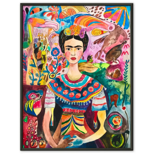 Kunstvoller Poster mit grünen Blättern für natürliche Entspannung 1