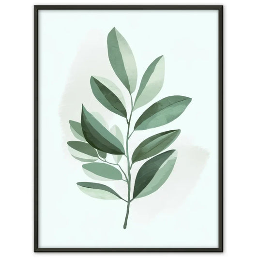 Ruhige Landschaft mit Booten und schneebedeckten Bergen - Motivposter 1