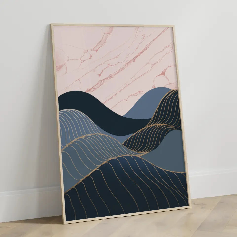 Minimalistisches Poster mit geometrischen Formen und Farbverlauf 3