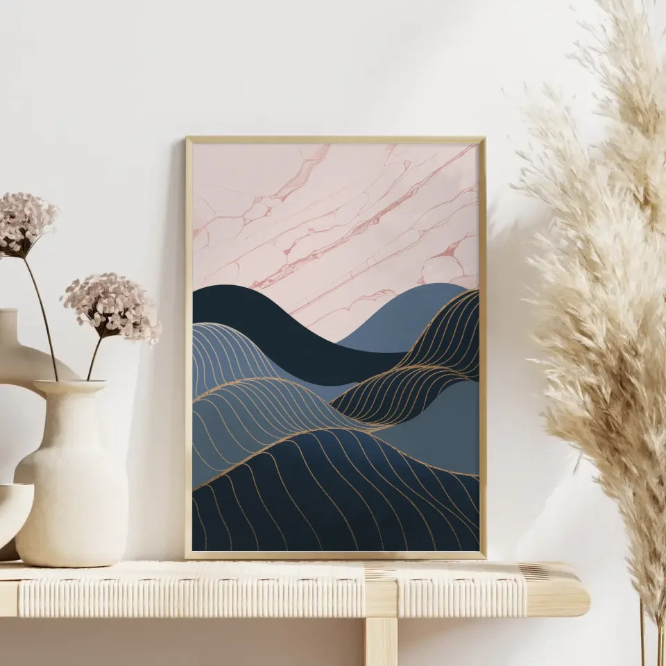 Minimalistisches Poster mit geometrischen Formen und Farbverlauf 4