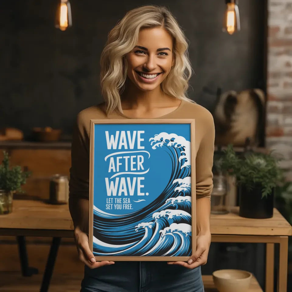 Kunstvolles Poster mit stilisierter Frauenillustration 2