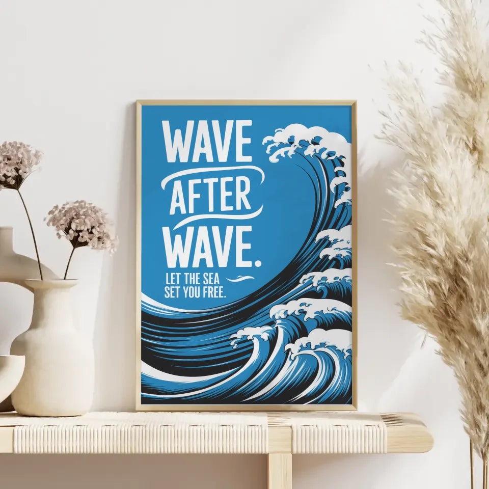 Kunstvolles Poster mit stilisierter Frauenillustration 4