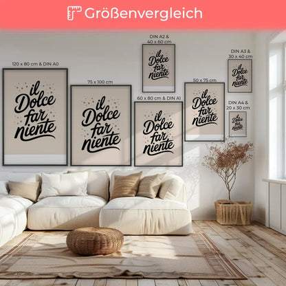 Poster mit inspirierendem Zitat für ein wertvolles Leben decorieren