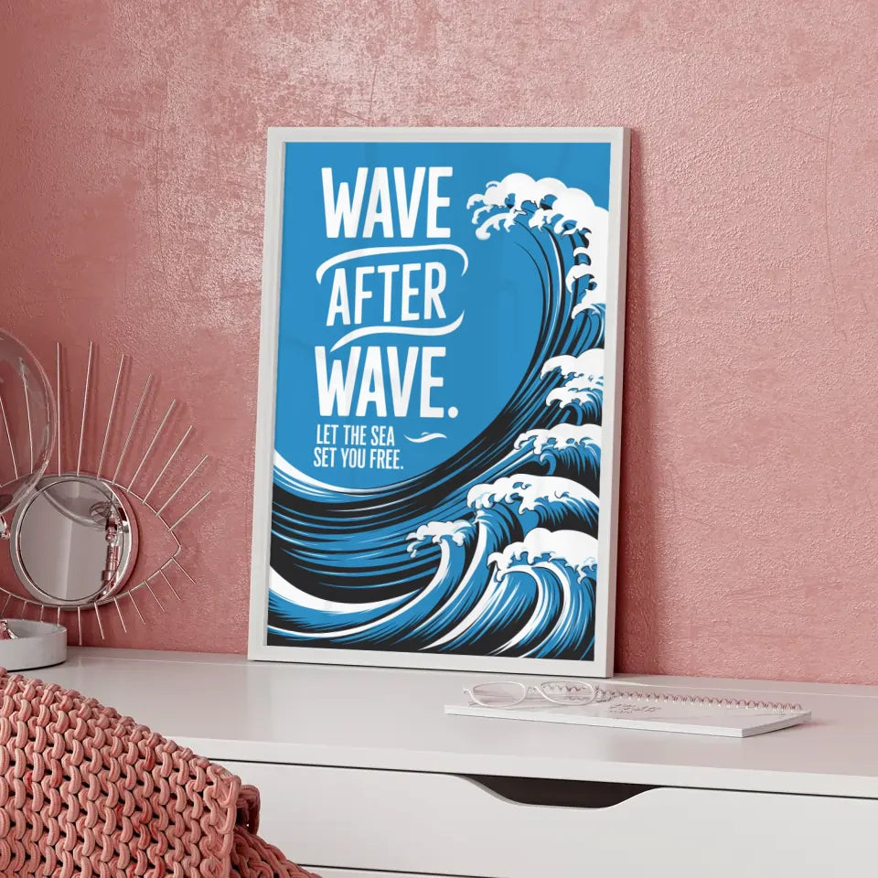 Kunstvolles Poster mit stilisierter Frauenillustration 5