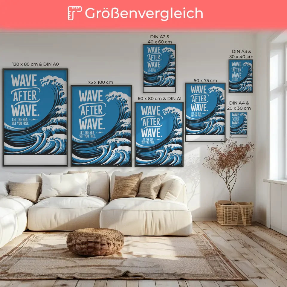 Kunstvolles Poster mit stilisierter Frauenillustration 7