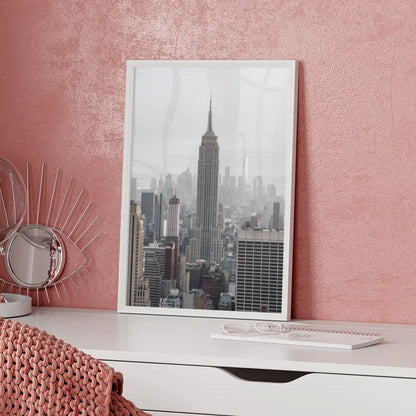 Panoramablick auf Stadt mit Empire State Building Poster kaufen