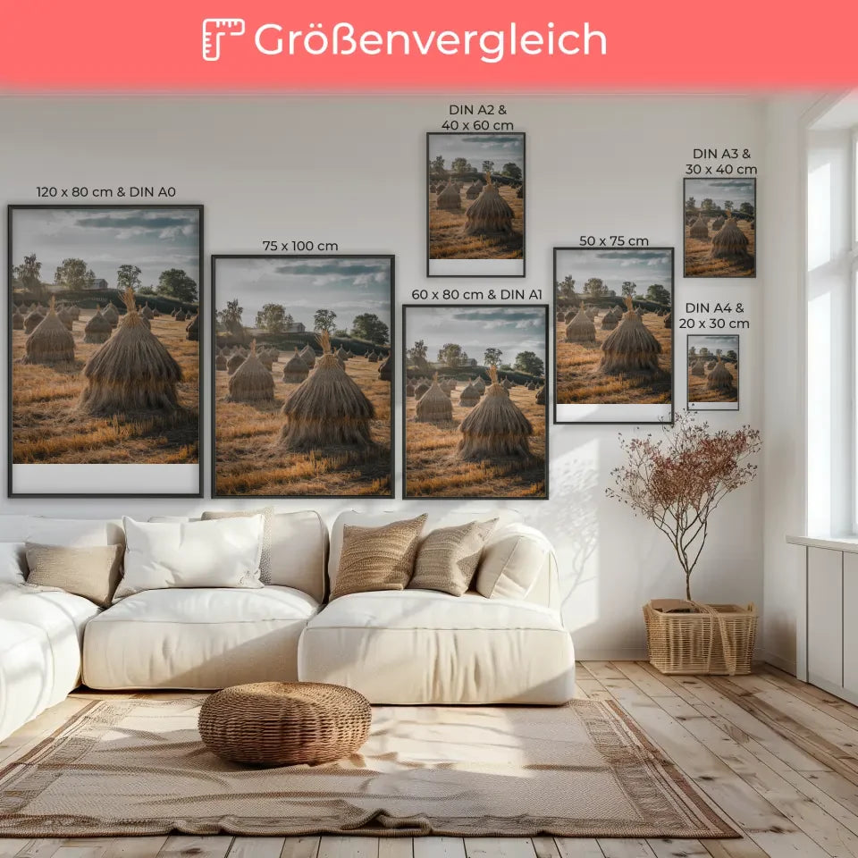 Poster rosa Bus Surfbretter Palmen Strandfoto pastellfarben dekorativ