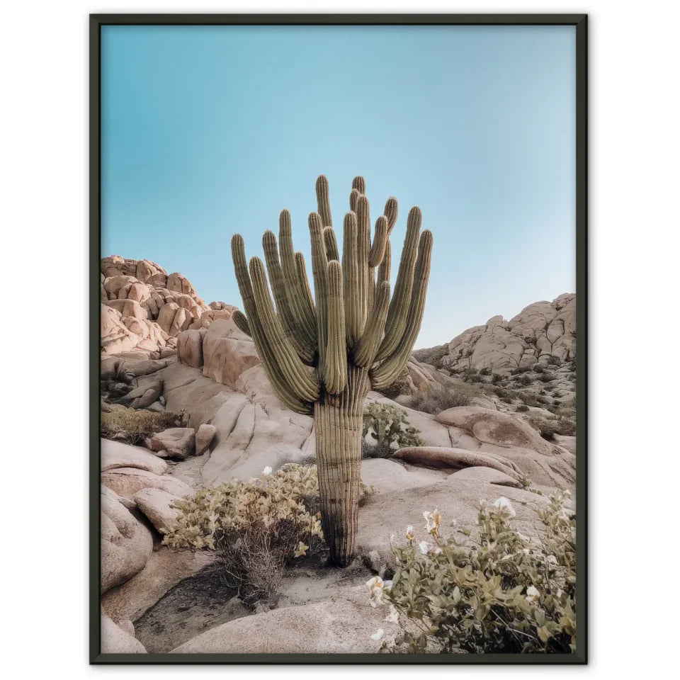 Ätherisches Blattposter in Grüntönen für eine natürliche Raumgestaltung 1