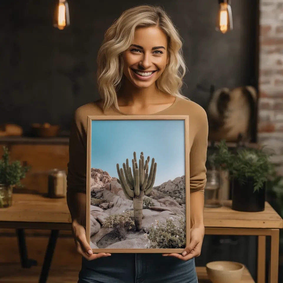 Ätherisches Blattposter in Grüntönen für eine natürliche Raumgestaltung 2