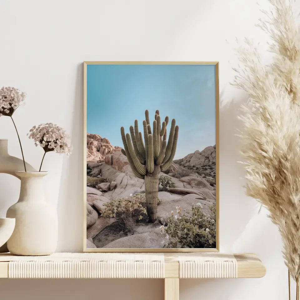 Ätherisches Blattposter in Grüntönen für eine natürliche Raumgestaltung 4