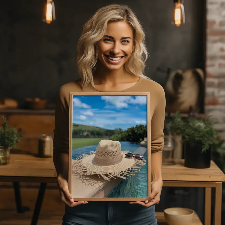 Küstenlandschaft-Poster mit Wasserfall und Klippen 2