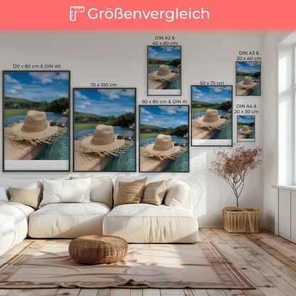 Küstenlandschaft-Poster mit Wasserfall und Klippen 7
