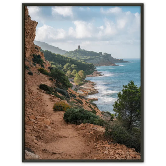 Landschafts-Poster mit türkisfarbenem See und beeindruckenden Bergen 1