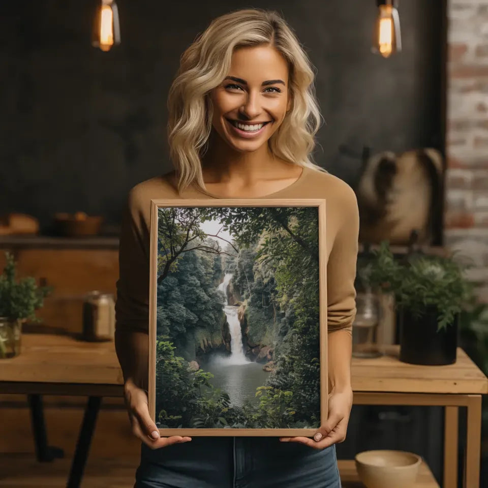 Wunderschönes Wasserfall-Poster in außergewöhnlicher Felslandschaft 2
