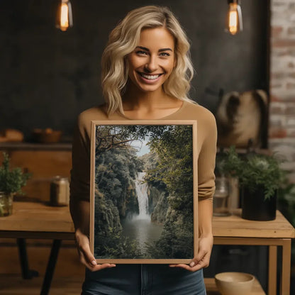 Wunderschönes Wasserfall-Poster in außergewöhnlicher Felslandschaft 2