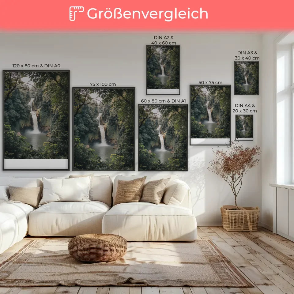 Wunderschönes Wasserfall-Poster in außergewöhnlicher Felslandschaft 7