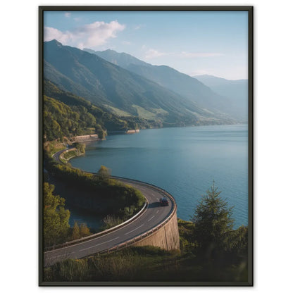 Poster mit ruhiger Strandszene bei Sonnenuntergang für gemütliches Wohnen