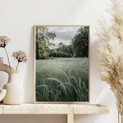 Sanfte Farben im Wald Nebeliger Sonnenaufgang Poster 4