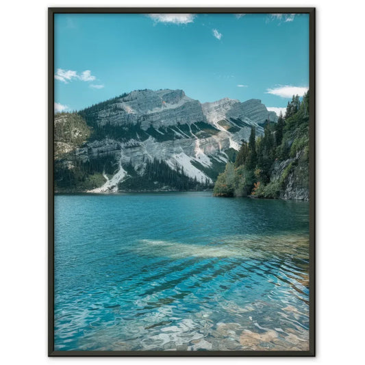 Vintage Poster mit Transporter in verschneiter Landschaft 1