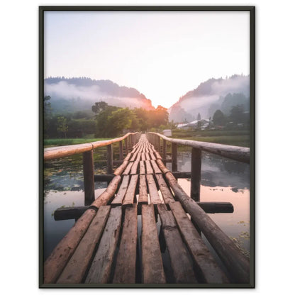 Alpine Landschaft Poster mit See und Bergen für Entspannung 1